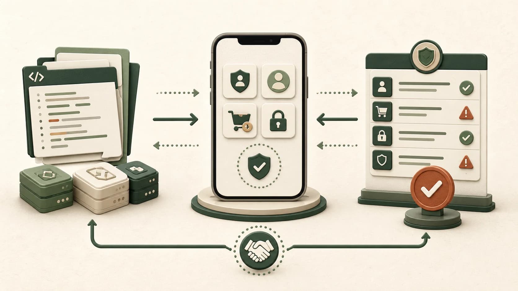 Project configuration, real app behavior, and store disclosures connected in one review flow
